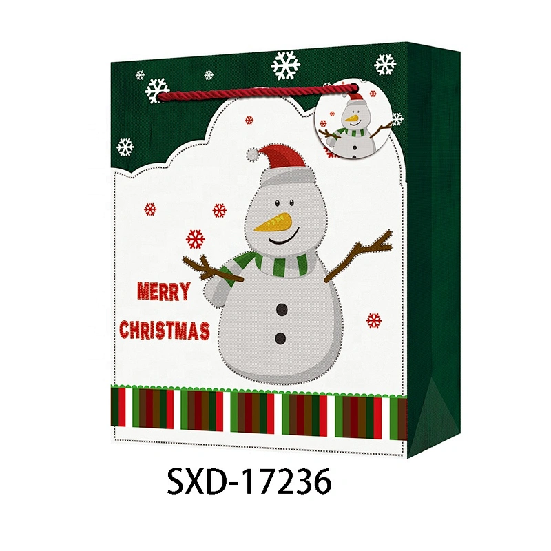Christmas Packing Shopping paper Gift Bags With Logo Popular Gift Packaging Bag Various Christmas Gift Bag Packaging