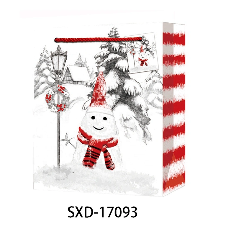 Hot sale classic gift Coated Paper Santa Claus Bag Best china low price Various Christmas gift bag Packaging