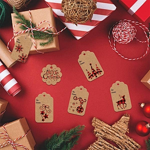 Surprise price hot sales gift tags with hot stamping kraft paper for packing gifts