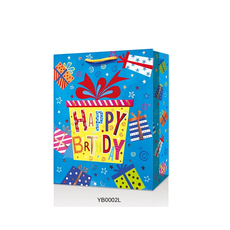 Latest arrival Birthday gift bag customized color Cartoon pattern paper Packaging
