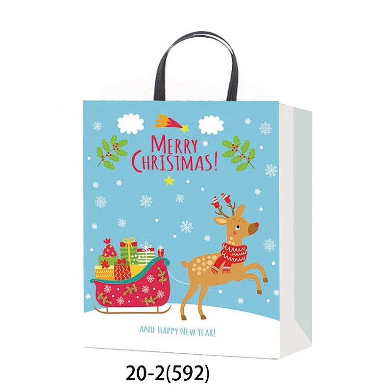 Custom Logo Print Wholesale Grocery White Brown Kraft Paper Gift Bag with Handle Item Industrial Surface Packaging