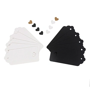 Hot sales low price gift tags with kraft and white or blackcard for packing accessories