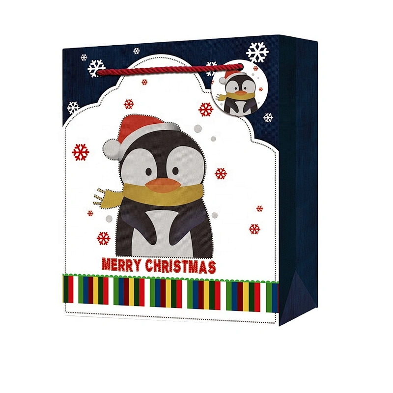 Christmas Packing Shopping paper Gift Bags With Logo Popular Gift Packaging Bag Various Christmas Gift Bag Packaging