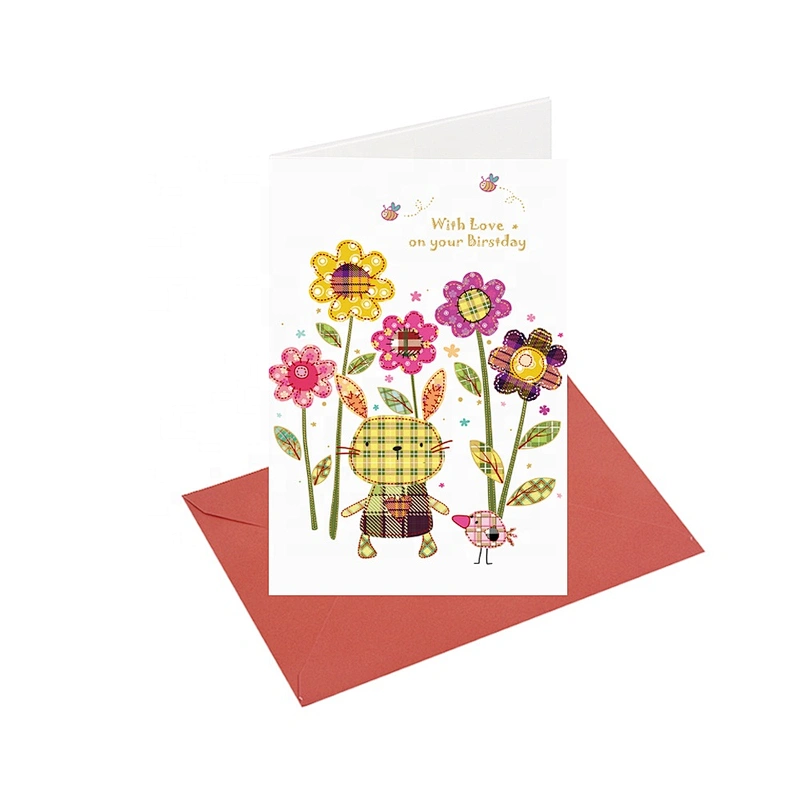 Myway Greeting Card Printing Customized Blank Handmade Tamil Love Greeting Card Cartoon Gift Custom Letters Europe Craft Toxic