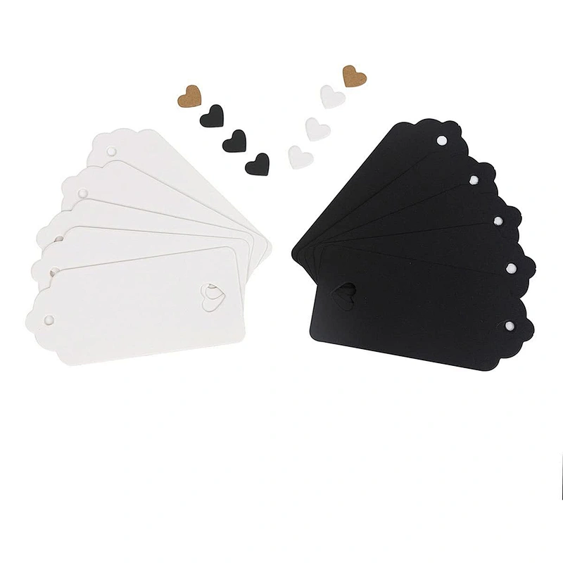 Hot sales low price gift tags with kraft and white or blackcard for packing accessories