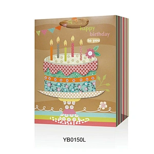 Best Selling High Quality Geometric Design 210gsm C1S Paper Gift Bags with Flat Paper Handles Custom Handmade Customized