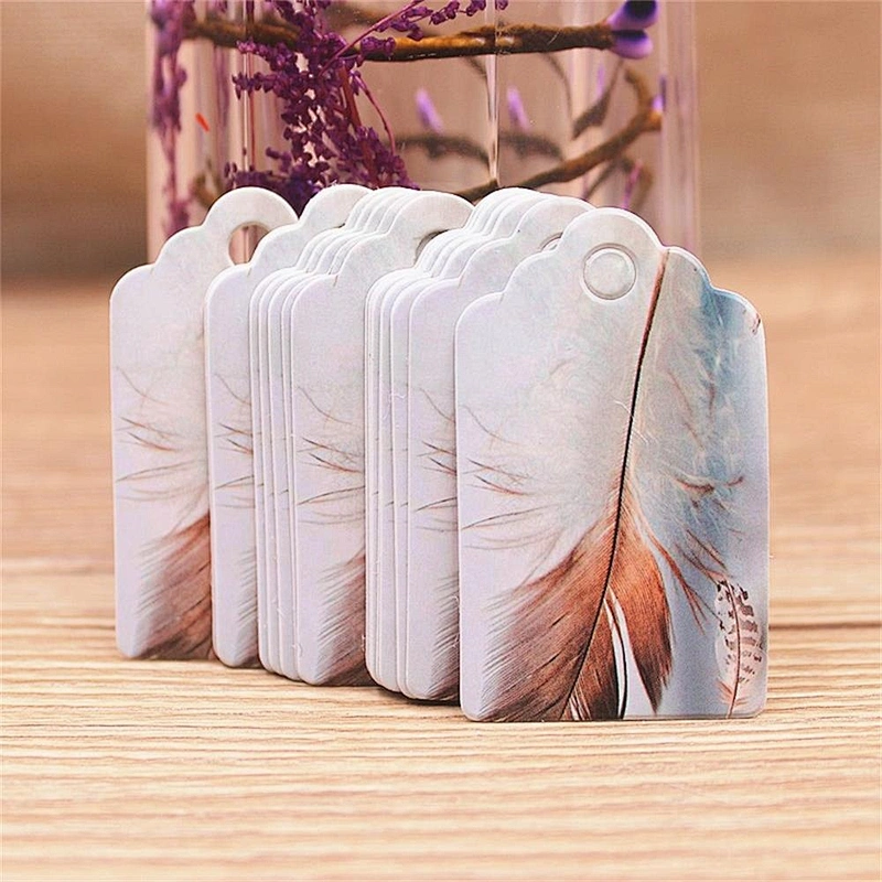 New design gift tags with CMYK printing on white card paper for decoration