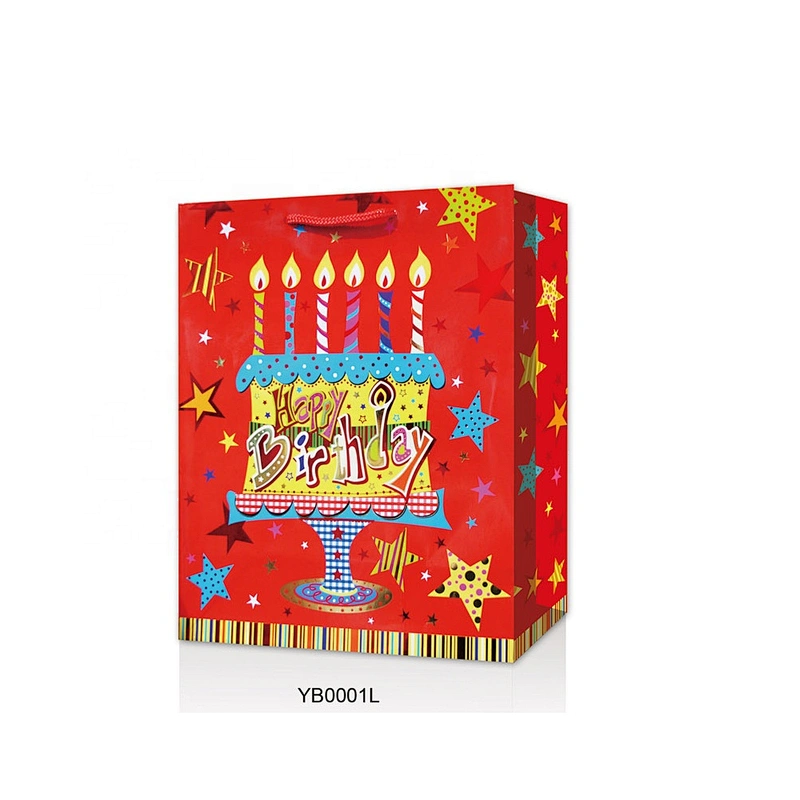 Latest arrival Birthday gift bag customized color Cartoon pattern paper Packaging