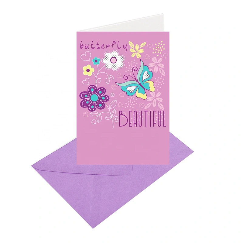 Myway Greeting Card Printing Customized Blank Handmade Tamil Love Greeting Card Cartoon Gift Custom Letters Europe Craft Toxic