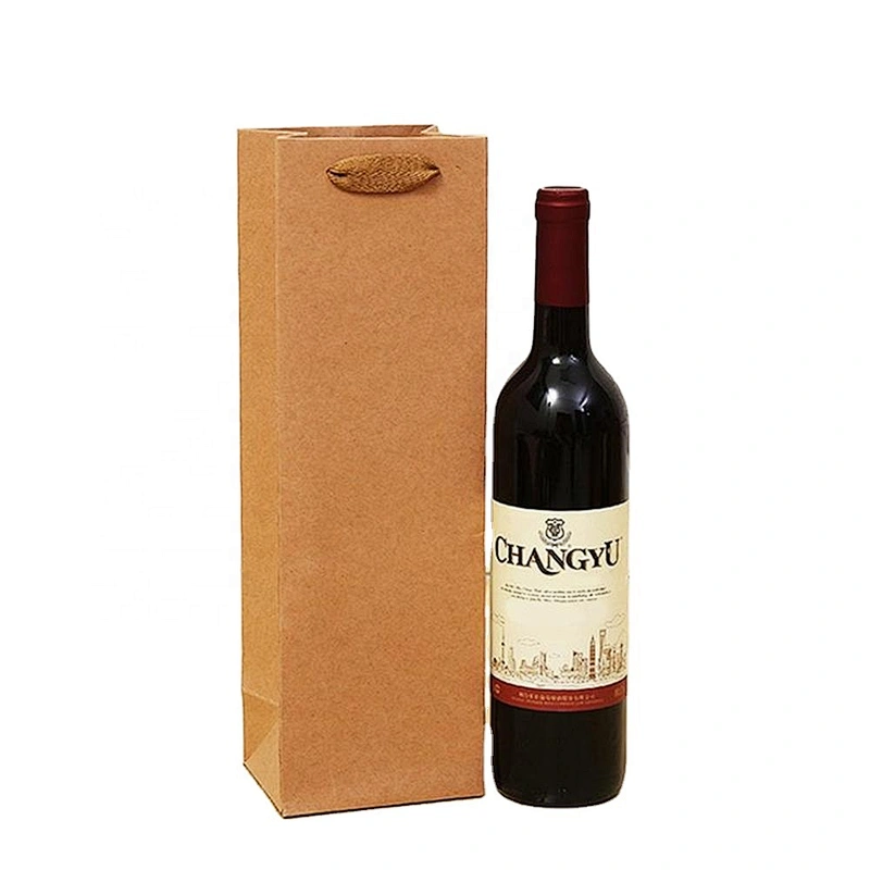 Surprise price hot sales kraft paper bag with for packing wine and other gifts