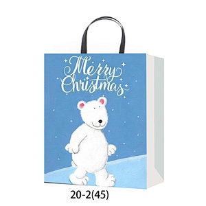 Christmas Paper Gift Bag and Packaging Bag Hand bag Custom Cotton Customized Ribbon Art Logo