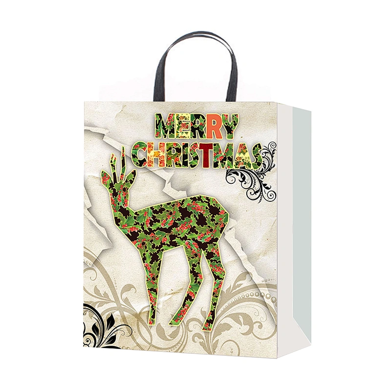Paper Bag Gift Bags Christmas With  Customized Logo Gift Packaging Bag Various