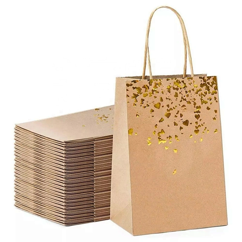 Paper Bags Craft Paper Customize Design Shopping Paper Bag Printing Gift Item Time Industrial Surface Packaging Pcs