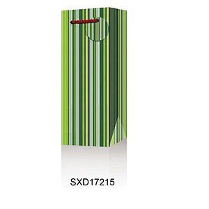 China custom fashion gift bag Manufacturer latest Striped paper Packaging