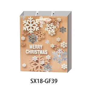 Custom Paper Bag Christmas Shopping paper Gift Bags Logo Gift Packaging Bag Various Christmas