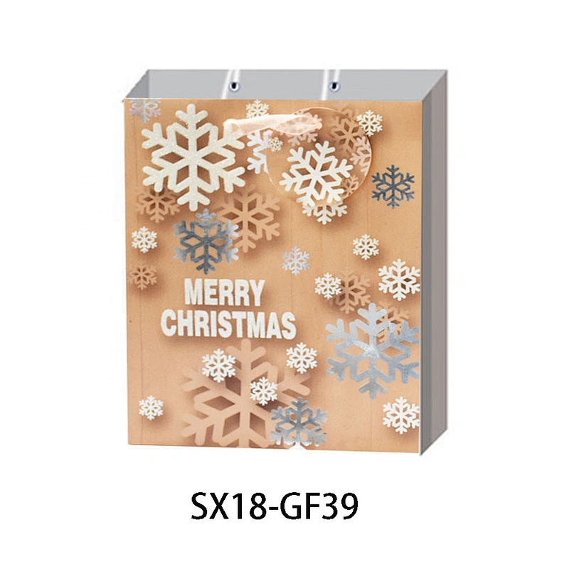 Custom Paper Bag Christmas Shopping paper Gift Bags Logo Gift Packaging Bag Various Christmas