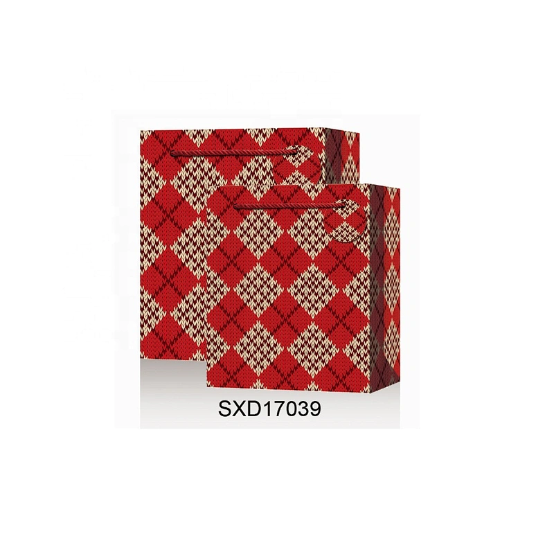 China manufacturer Birthday gift bag Latest product Red pattern paper Packaging