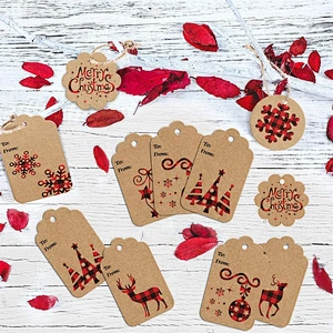 Surprise price hot sales gift tags with hot stamping kraft paper for packing gifts
