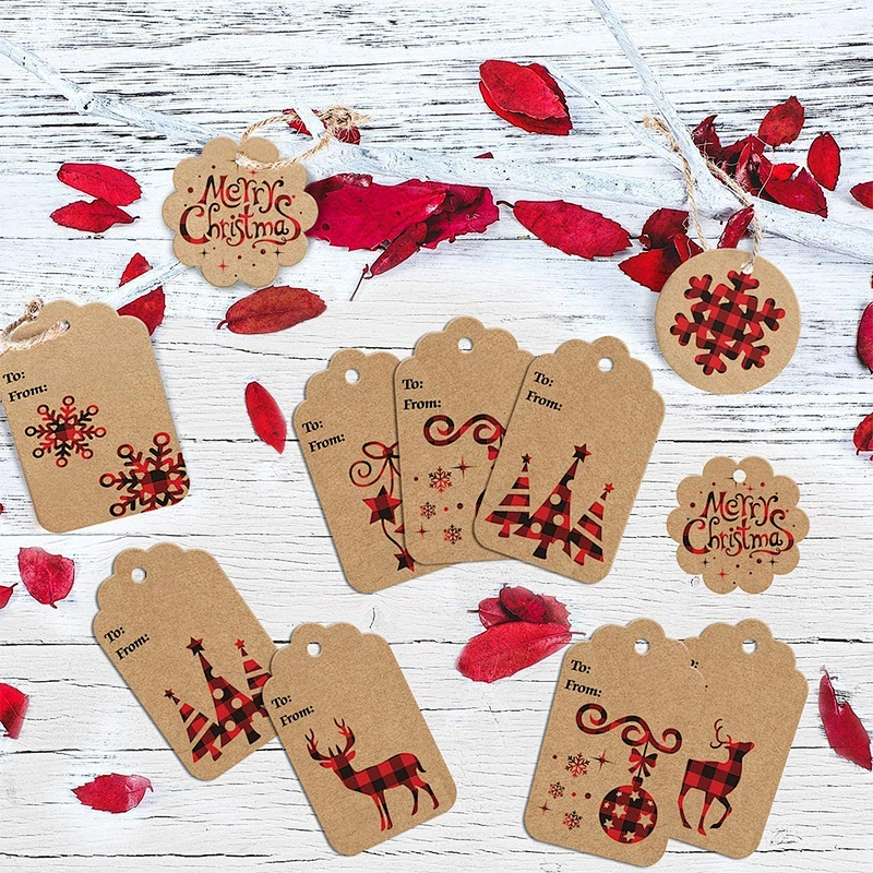 Surprise price hot sales gift tags with hot stamping kraft paper for packing gifts