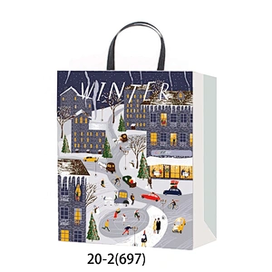Hot Selling Christmas Paper Bag Gift Bags With  Customized Logo Gift Packaging Bag Various Christmas
