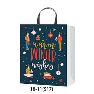 New arrived high quality fashion gift packaging Bag Good style Various Christmas Coated Paper bag Packaging