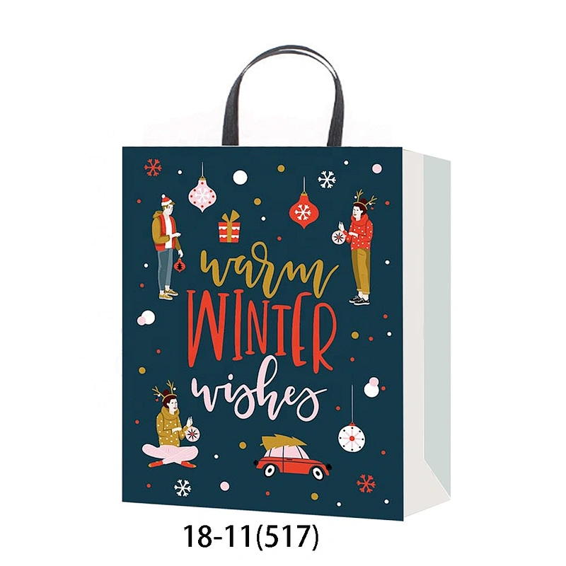 New arrived high quality fashion gift packaging Bag Good style Various Christmas Coated Paper bag Packaging