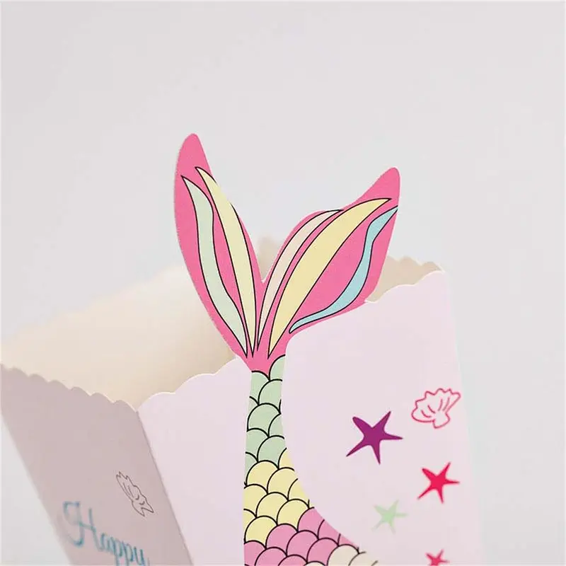 hot sales paper box mermaid design for packaging popcorn or other foods