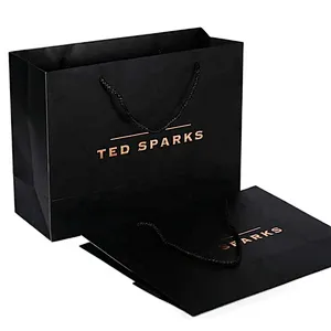 Black printing Color and Hot Stamping Wholesale Paper Bags