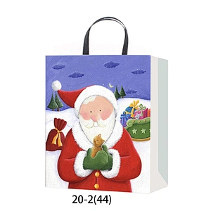 Christmas Paper Gift Bag and Packaging Bag Hand bag Custom Cotton Customized Ribbon Art Logo