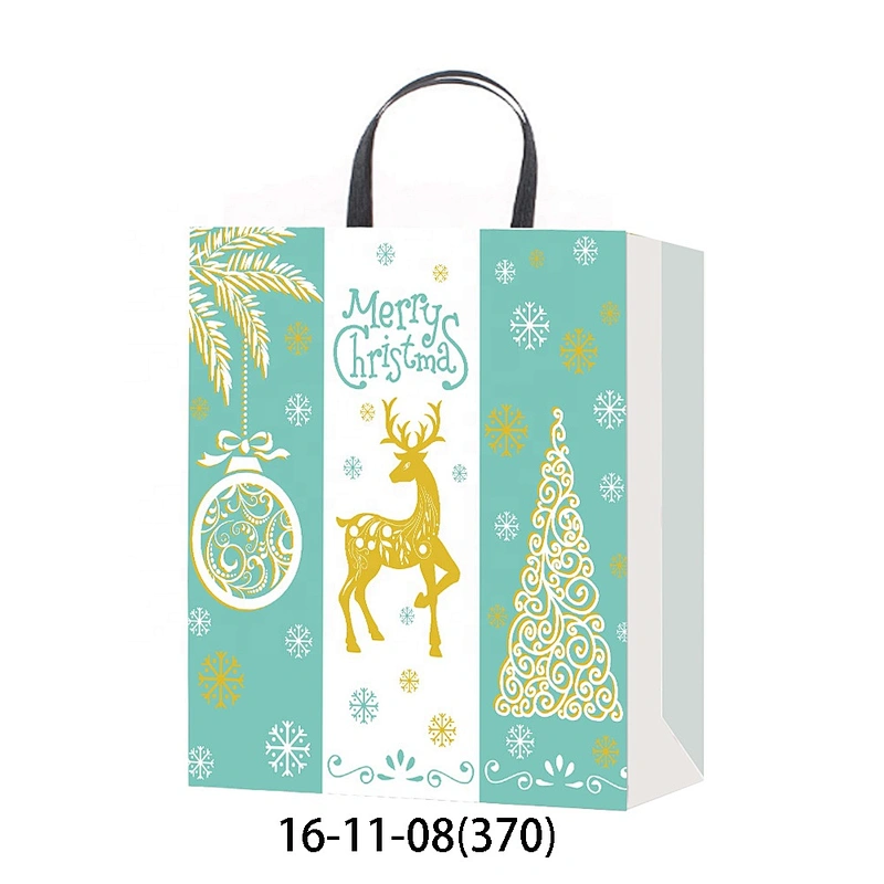 Retail  Paper Bag Christmas Shopping paper Gift Bags Logo Gift Packaging Bag  Christmas