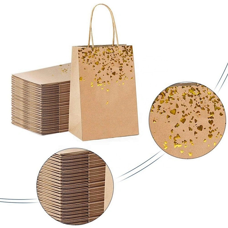 Paper Bags Craft Paper Customize Design Shopping Paper Bag Printing Gift Item Time Industrial Surface Packaging Pcs