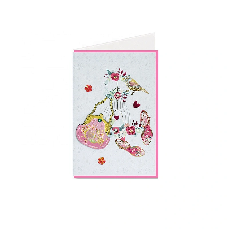 Myway Greeting Card Printing Customized Blank Handmade Tamil Love Greeting Card Cartoon Gift Custom Letters Europe Craft Toxic