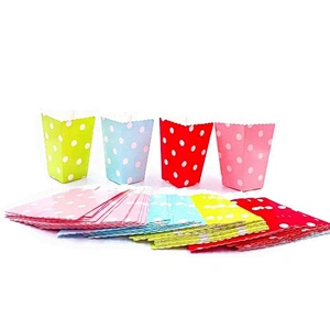 Hot sales paper box one color dot printing design for packaging popcorn or other foods