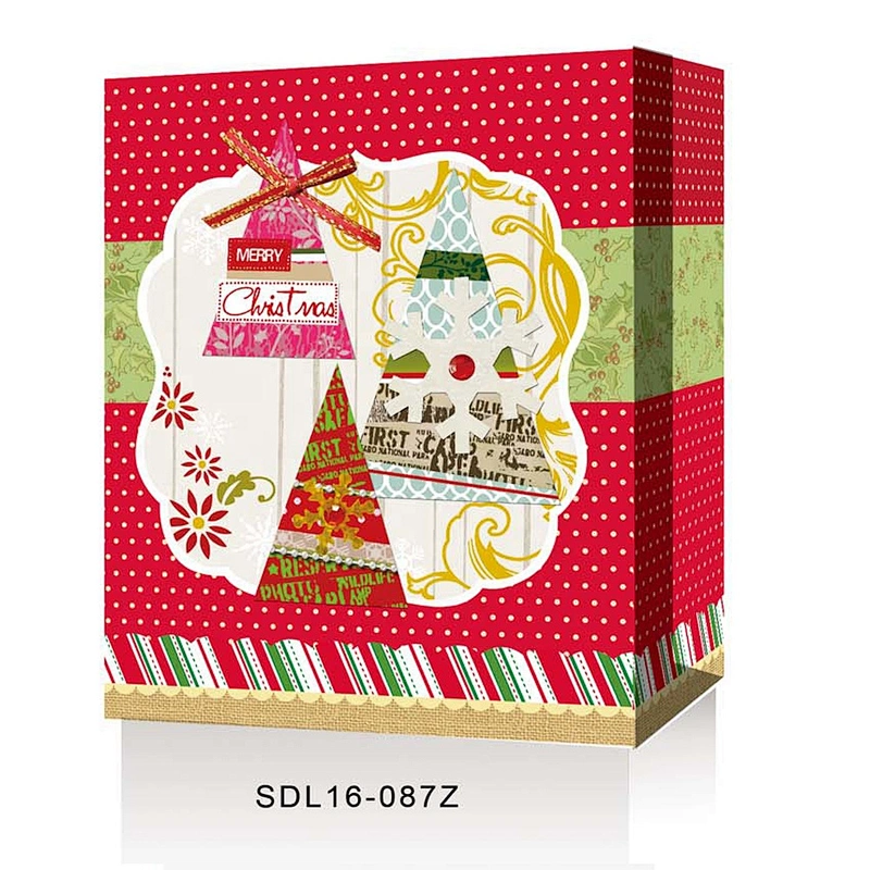 Custom oem china gift  Hand Length Handle packaging Bag Good style Christmas gift bag Packaging