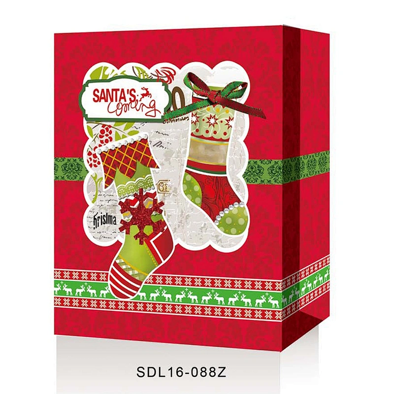 Custom oem china gift  Hand Length Handle packaging Bag Good style Christmas gift bag Packaging