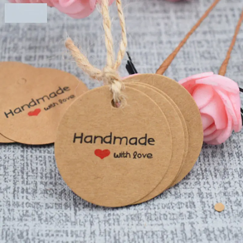 hot sales gift tags with hot stamping kraft paper for packing gifts and accessories