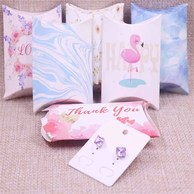 hot sales pillow paper box CMYK printing Xmas design for packaging gifts