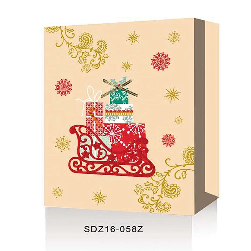 Paper Bag Christmas Shopping paper Gift Bags With  Customized Logo Gift Packaging Bag Various Christmas