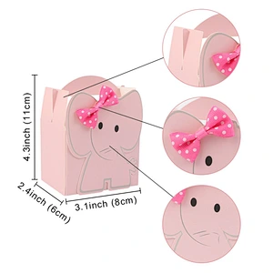 lovely baby elephant paper boxes CMYK printing with matte lamination design for gifts packaging