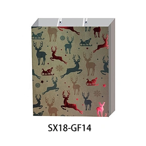 Excellent quality Christmas gift bag excellent quality Hand Length Handle paper Packaging