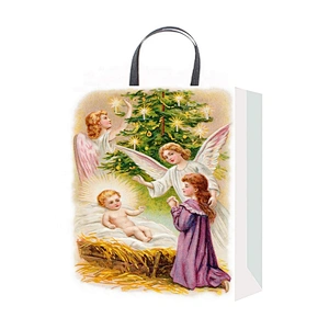 Factory newest quality Hand Length Handle packaging Bag beautiful Various Christmas gift bag Packaging