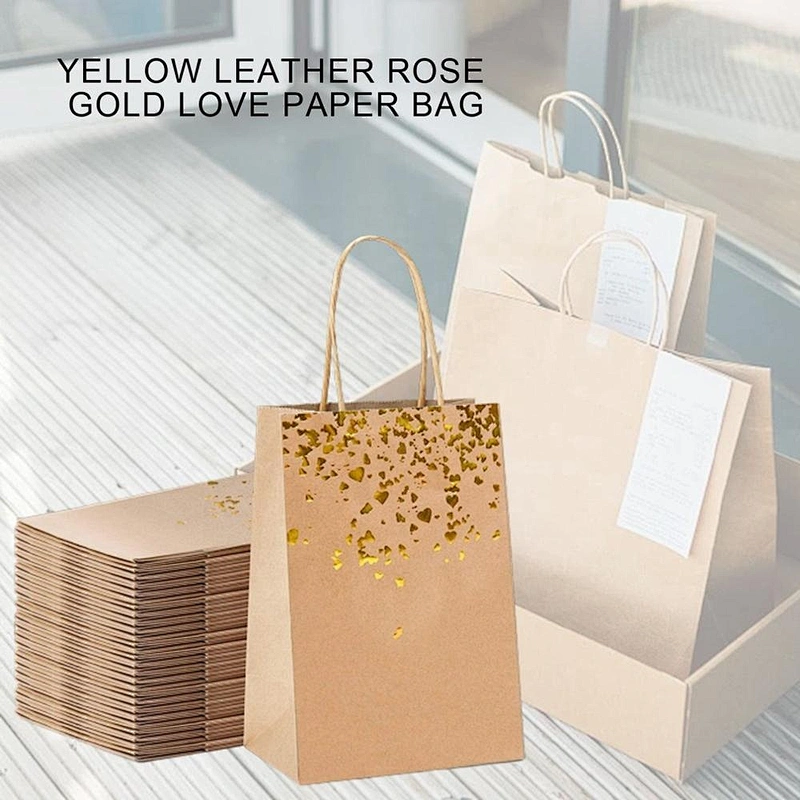 Paper Bags Craft Paper Customize Design Shopping Paper Bag Printing Gift Item Time Industrial Surface Packaging Pcs