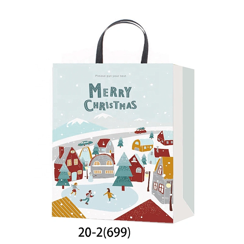 Hot Selling Christmas Paper Bag Gift Bags With  Customized Logo Gift Packaging Bag Various Christmas