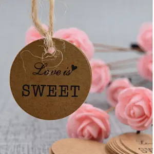 hot sales gift tags with hot stamping kraft paper for packing gifts and accessories