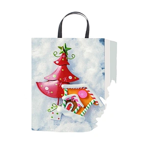 Christmas Paper Bag With Logo New Design Hot Stamping Gift Bag Packing