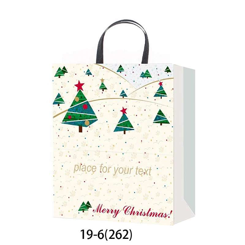 High quality custom color Snowflake pattern gift packaging Bag Good style Various Christmas gift bag Packaging