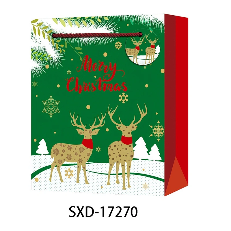 Paper Bag Christmas Shopping paper Gift Bags Logo Gift Packaging Bag Various Christmas