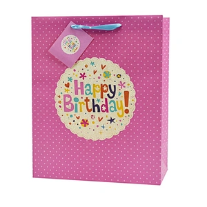 Factory new product Birthday gift bag Customized good quality  Birthday cake design paper Packaging