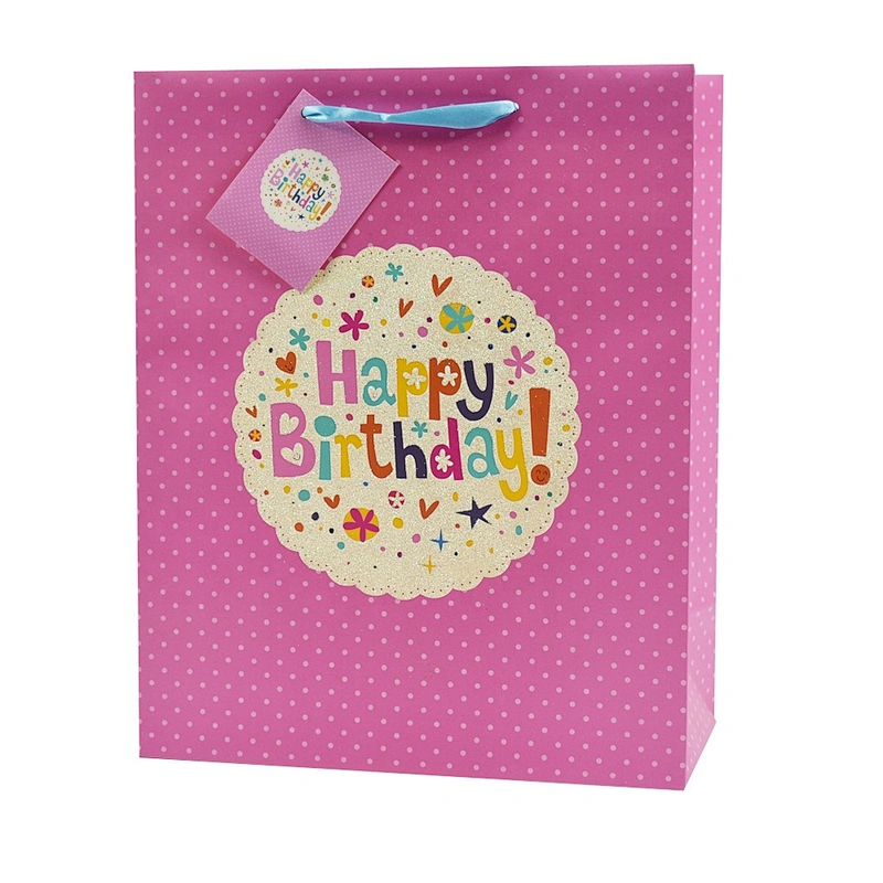 Factory new product Birthday gift bag Customized good quality  Birthday cake design paper Packaging