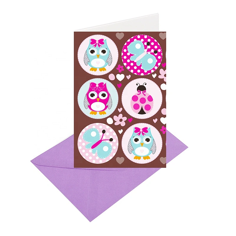 Myway Greeting Card Printing Customized Blank Handmade Tamil Love Greeting Card Cartoon Gift Custom Letters Europe Craft Toxic